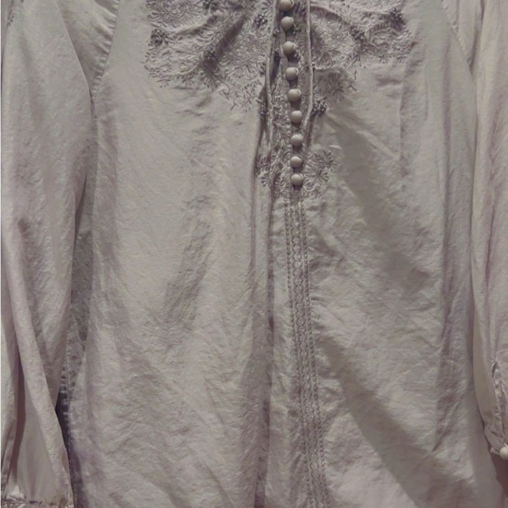 Elegant Gray Long Sleeve Women's Top